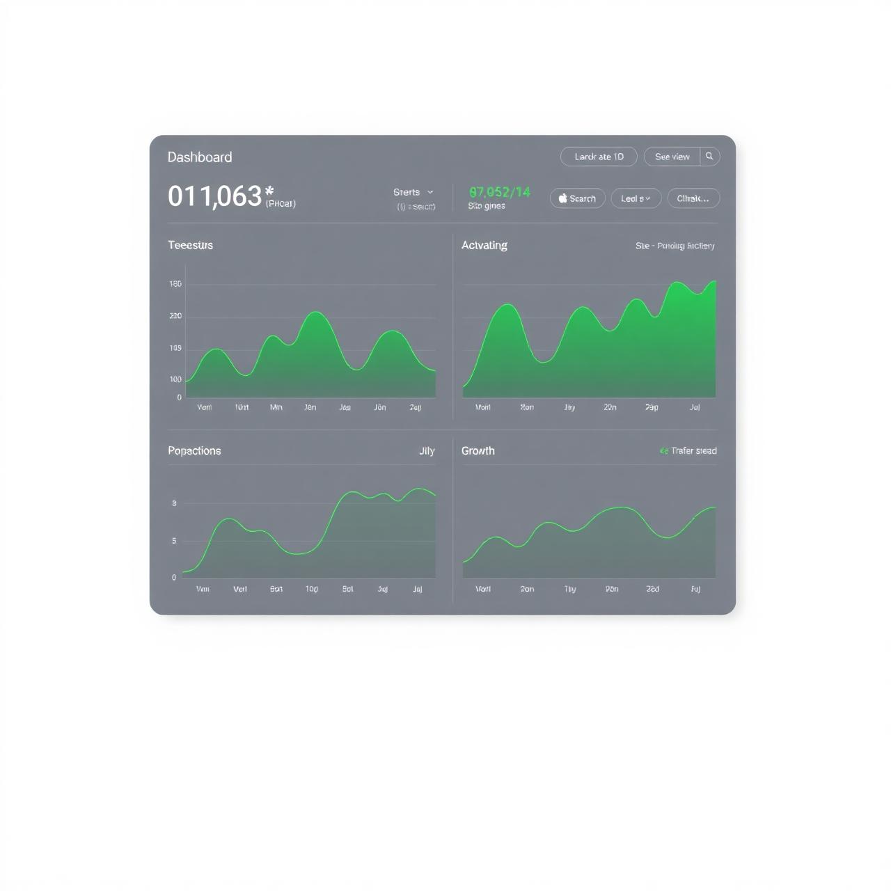 Performance dashboard som viser vekst